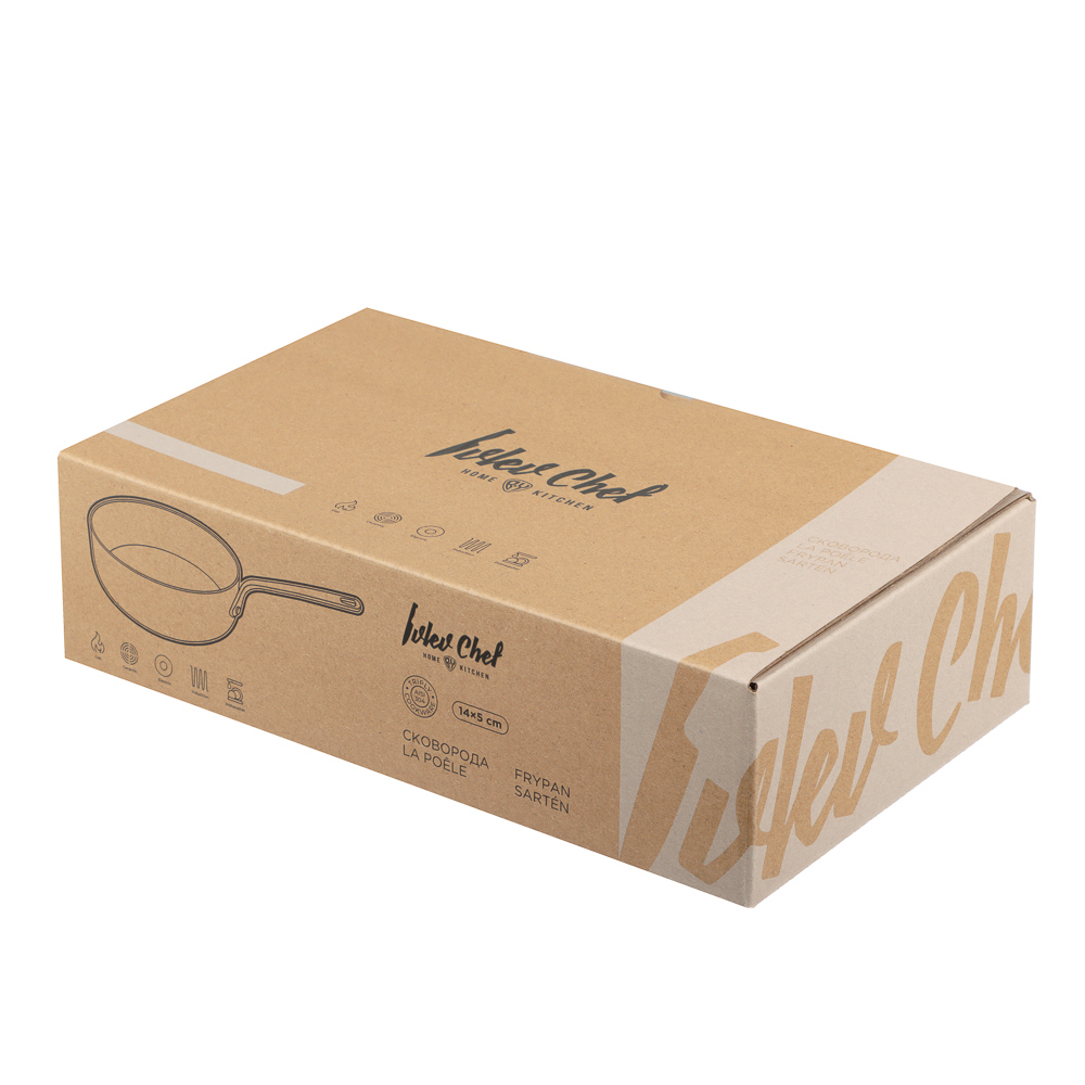 Ivlev Chef Ladoga Сковорода 14х5см индукция, нерж.сталь 18/10, арт.№ 822-005