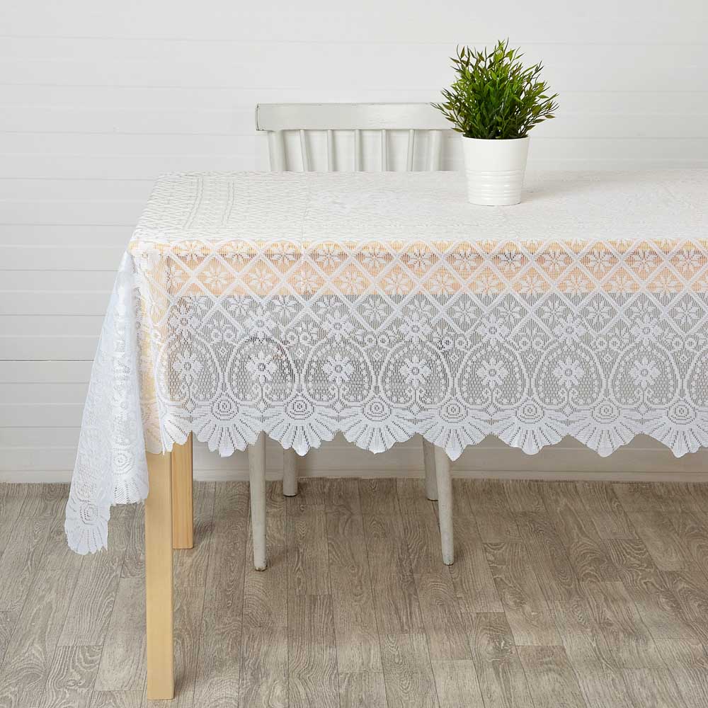 PROVANCE Скатерть кружевная, 140х200см, молочный цвет, арт.№ 435-078