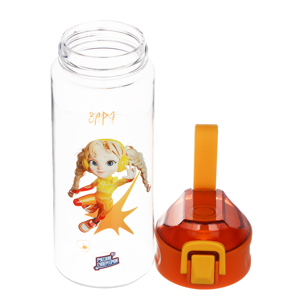 Бутылка спортивная тм BY Русские Супергерои, 7,3x21,3см, 600мл, PC, PP, 8 дизайнов, арт.№ 088-142