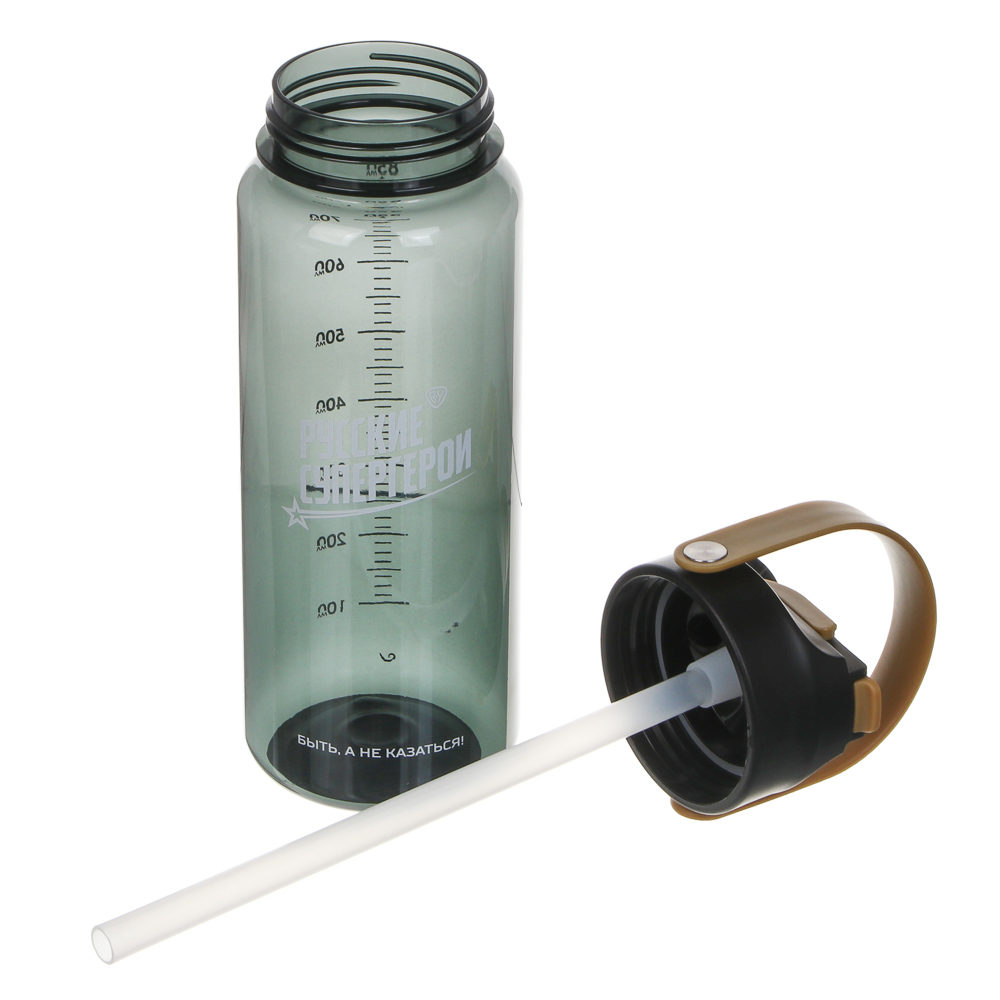 Бутылка для воды тм BY Русские Супергерои, 850мл, 24х8см, PC, PP, 2 цвета, арт.№ 088-143