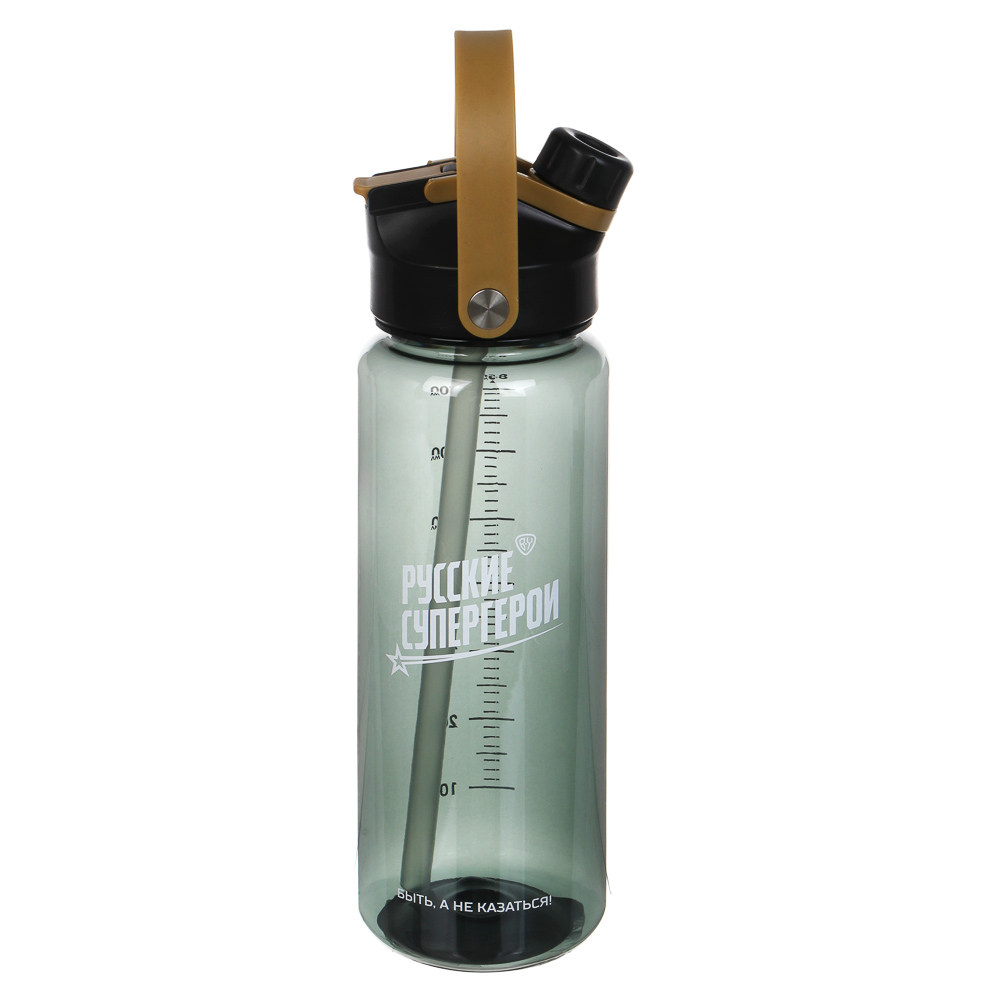 Бутылка для воды тм BY Русские Супергерои, 850мл, 24х8см, PC, PP, 2 цвета, арт.№ 088-143