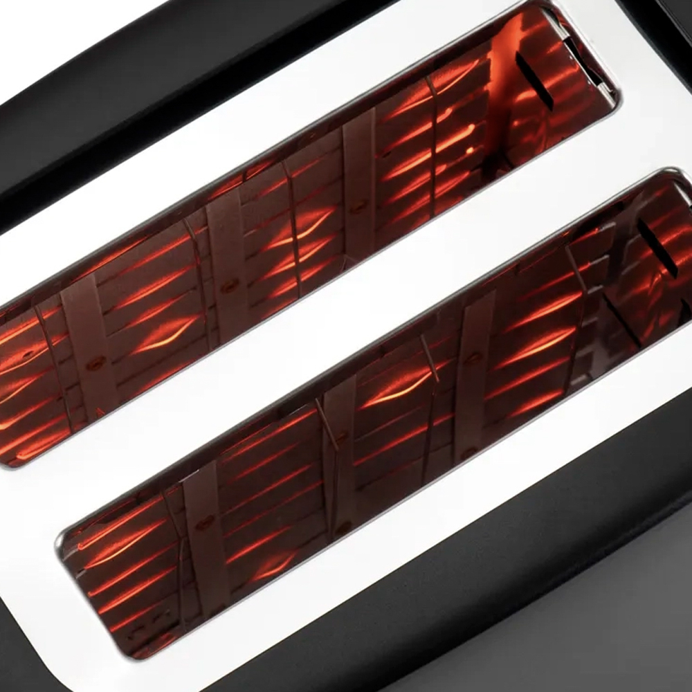 LEBEN Тостер, 650 Вт, 2 слота, регулятор мощности/степени прожарки, пластик, металл, чёрный, арт.№ 271-030