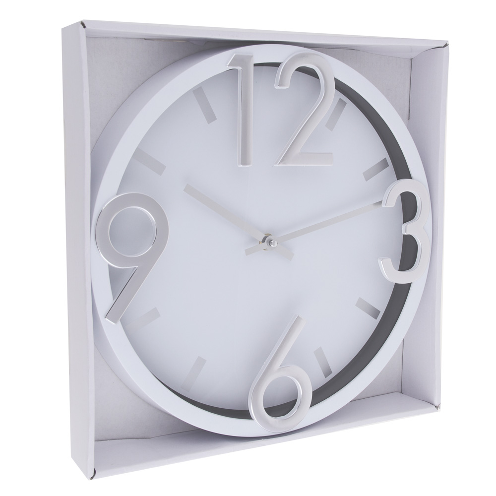 LADECOR CHRONO Часы настенные круглые, пластик, d30 см, 1xAA, цвет белый, арт.06-19, арт.№ 581-311