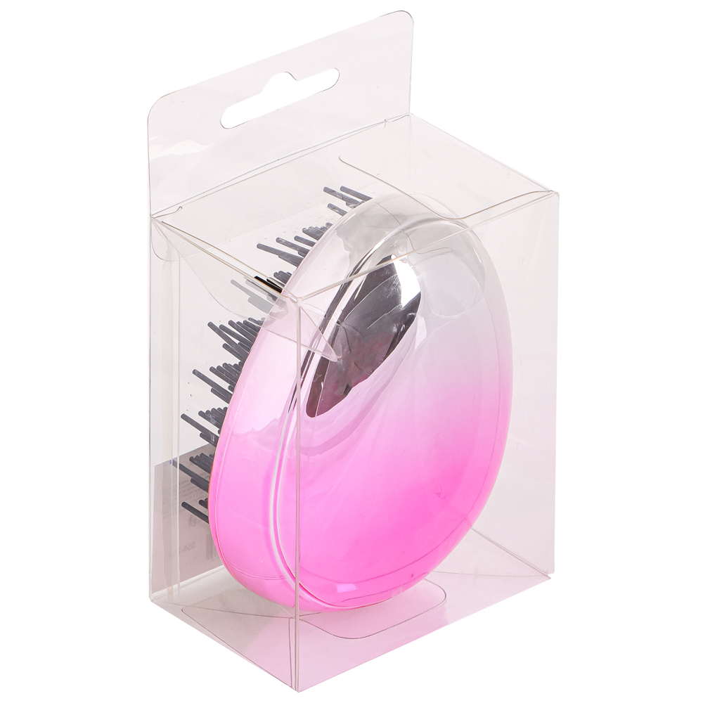 Расческа массажная тм ЮНИLOOK, пластик, 8,5х6,5см, 3-4 цвета, арт.№ 356-794