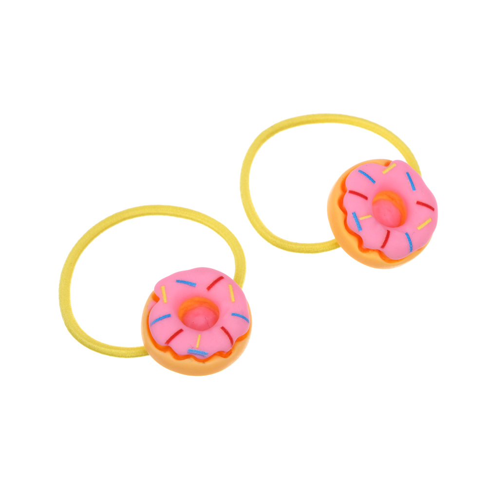 BERIOTTI Набор детских резинок для волос 2шт., нейлон, пластик, полиэстер, d3см, 12 дизайнов, РВ-13, арт.№ 316-291