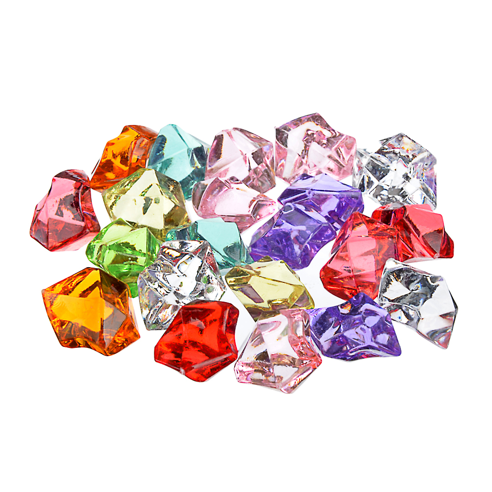 LADECOR Камни декоративные, акрил/пластик, 50-80 гр., ассорти цветов, 8 видов, арт.№ 597-208