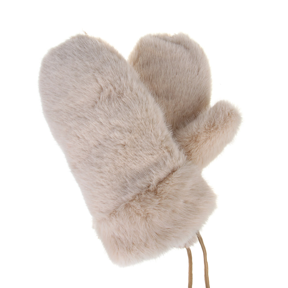 GALANTE Рукавицы женские из экомеха на веревке, р.18-20, 100% полиэстер, цвета в ас-те, ОЗ25-15, арт.№ 363-431