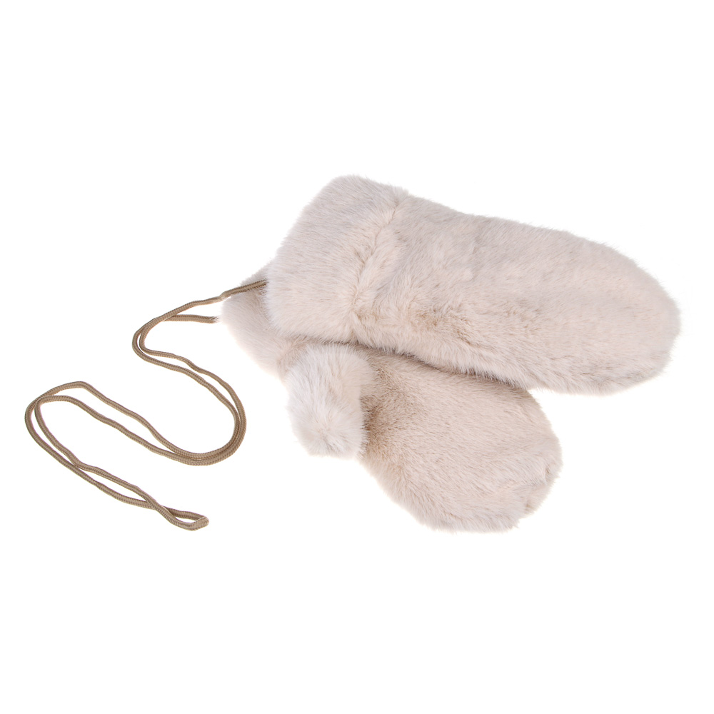 GALANTE Рукавицы женские из экомеха на веревке, р.18-20, 100% полиэстер, цвета в ас-те, ОЗ25-15, арт.№ 363-431