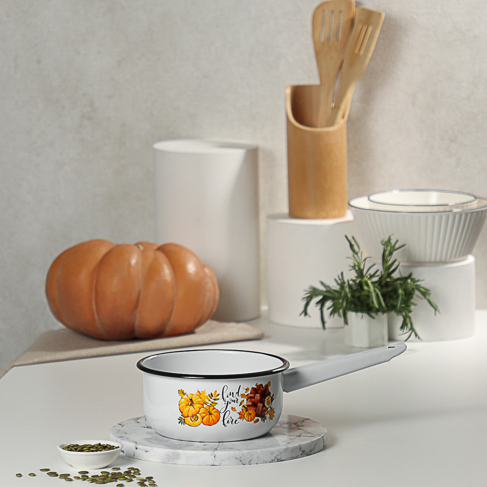 Осенняя романтика Ковш эмалированный 1,5 л, арт.№ 894-016