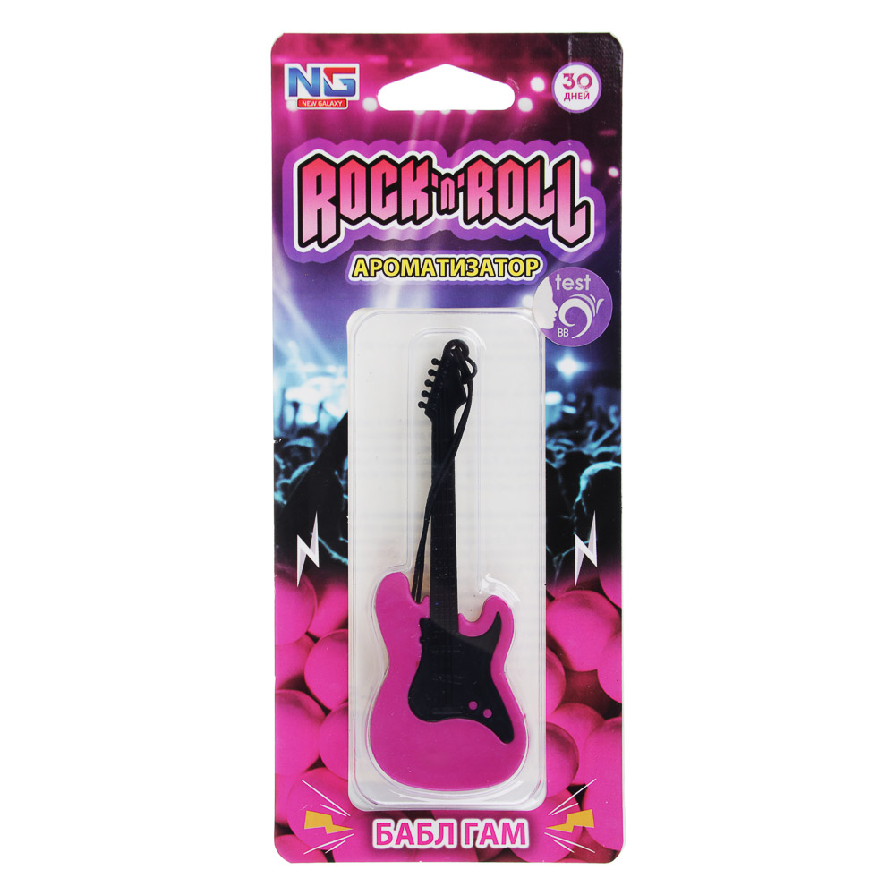 NEW GALAXY Ароматизатор "Рок-н-ролл",11 гр., бабл гам, свежесть океана, новая машина, летний бриз, арт.№ 794-568