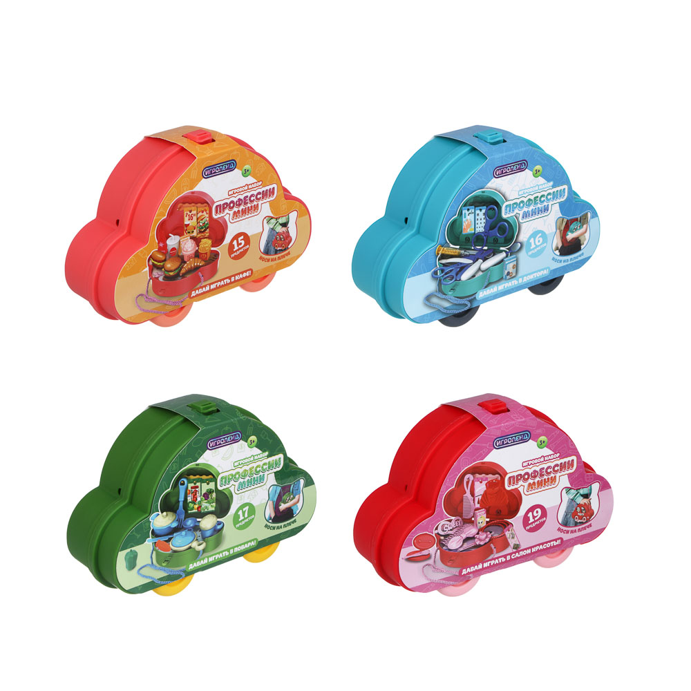 ИГРОЛЕНД Игровой набор профессии, мини, ABS, 4 дизайна, арт.№ 294-141