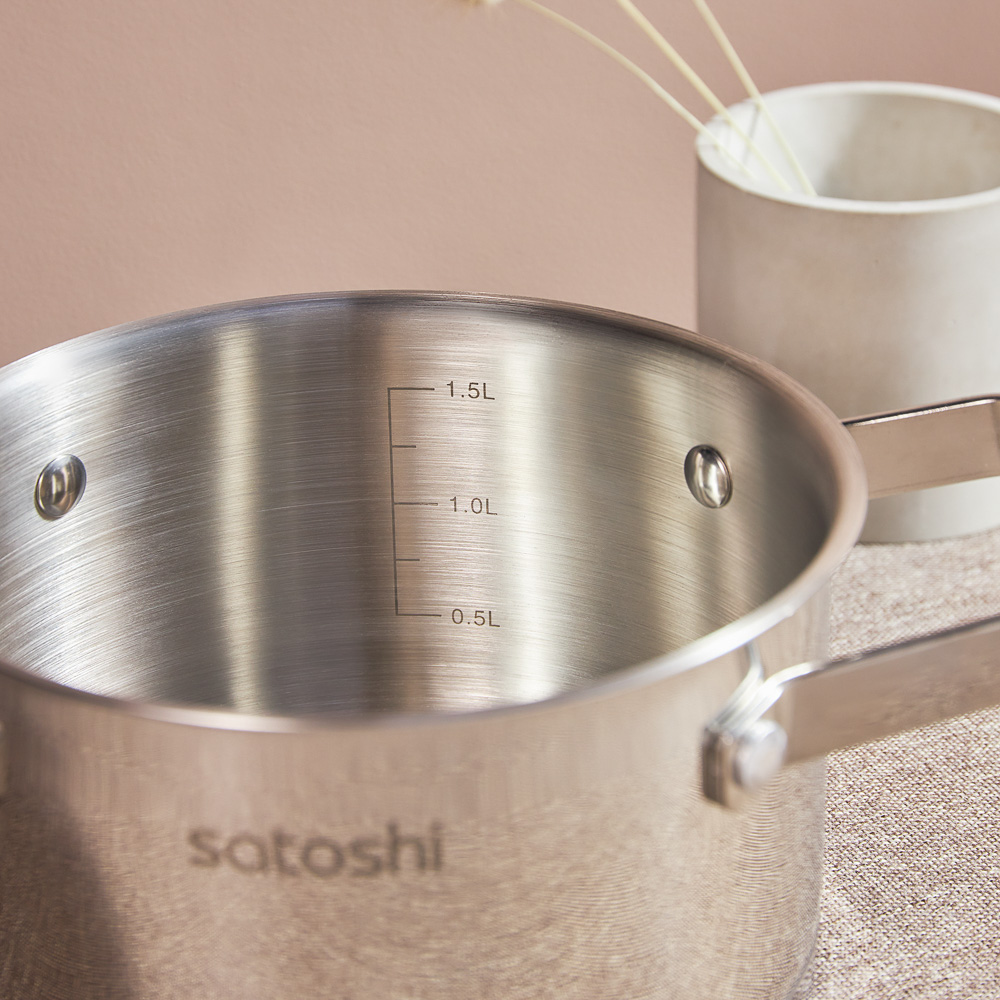 SATOSHI Шато Кастрюля 16х9,5см. 1,8л. со стекл. крышкой, индукция, арт.№ 822-265