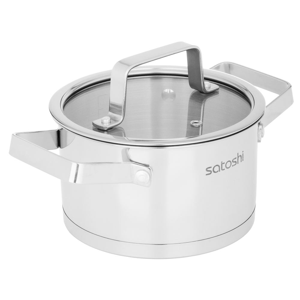 SATOSHI Шато Кастрюля 16х9,5см. 1,8л. со стекл. крышкой, индукция, арт.№ 822-265