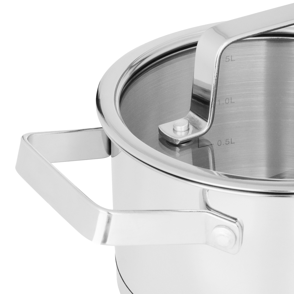 SATOSHI Шато Кастрюля 16х9,5см. 1,8л. со стекл. крышкой, индукция, арт.№ 822-265