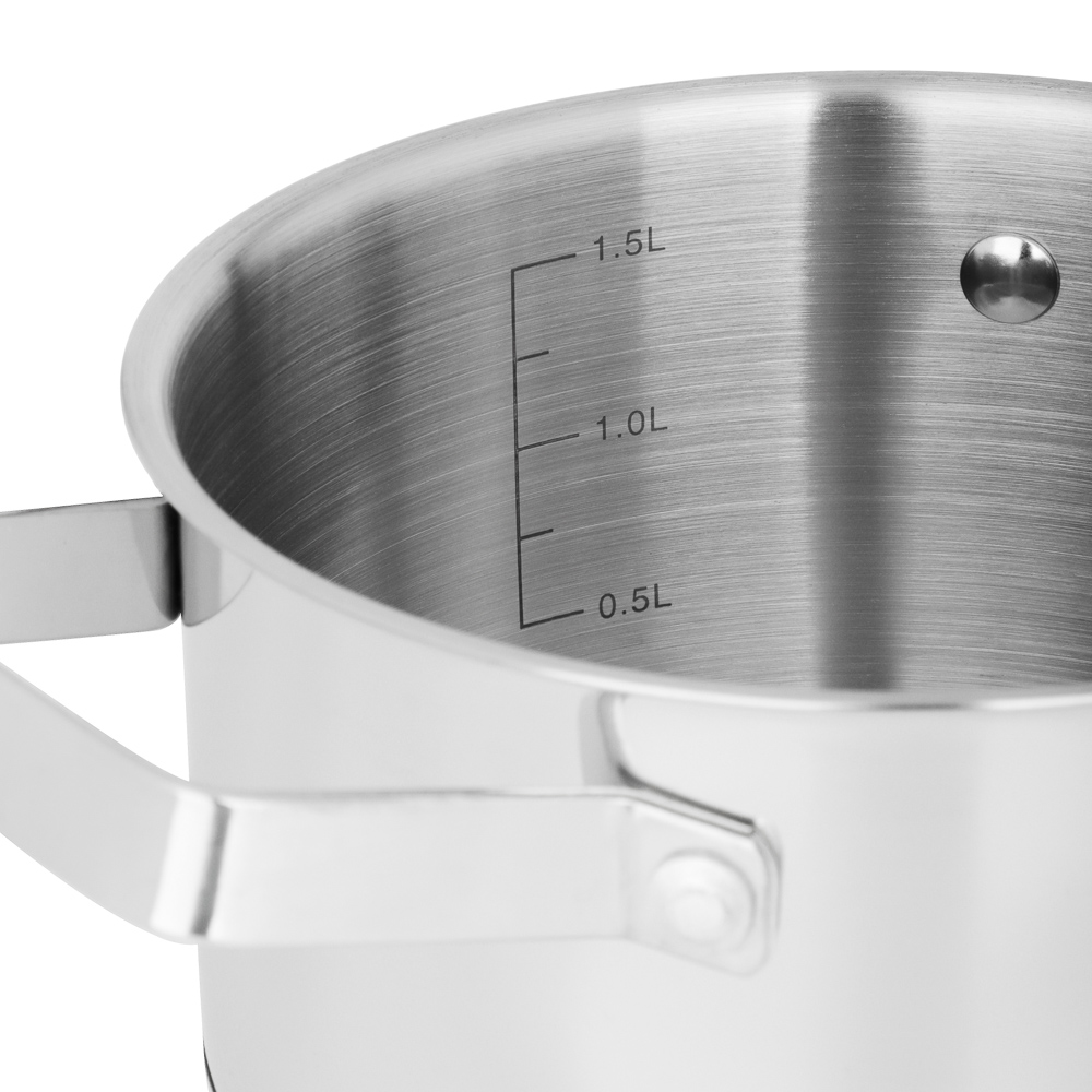 SATOSHI Шато Кастрюля 16х9,5см. 1,8л. со стекл. крышкой, индукция, арт.№ 822-265