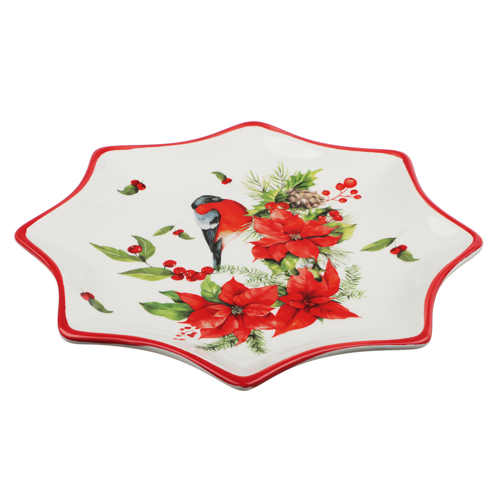MILLIMI Винтер Блюдо в форме звезды, 25,5х2см, керамика, арт.№ 820-822
