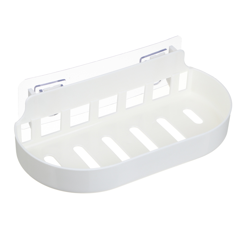 VETTA Classic Полка настенная овальная, пластик, 22x10x3 см, молочный, арт.№ 478-282