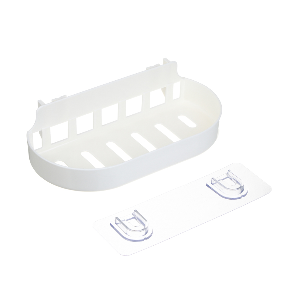 VETTA Classic Полка настенная овальная, пластик, 22x10x3 см, молочный, арт.№ 478-282