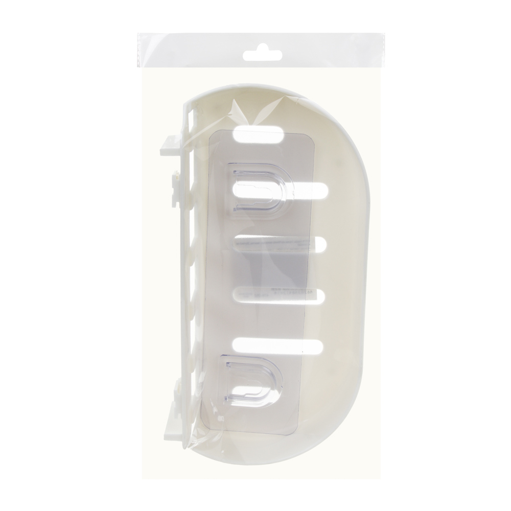 VETTA Classic Полка настенная овальная, пластик, 22x10x3 см, молочный, арт.№ 478-282