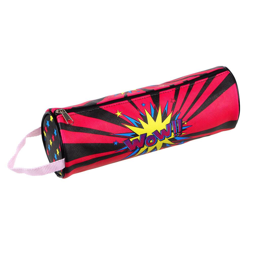 ВЗРЫВ Пенал, мягкий круглый, 21х7х7см, ПВх, с ручкой, с антисминаемым вкладышем, арт.№ 238-282