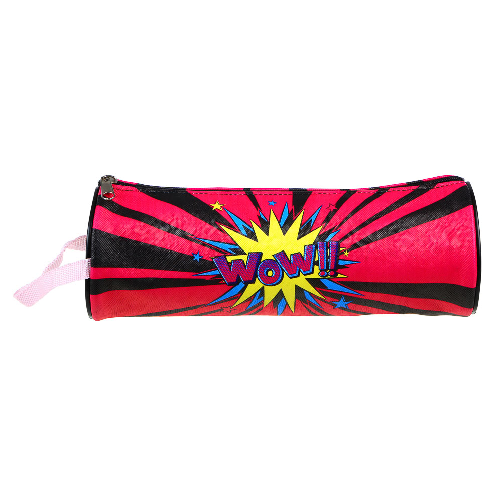 ВЗРЫВ Пенал, мягкий круглый, 21х7х7см, ПВх, с ручкой, с антисминаемым вкладышем, арт.№ 238-282