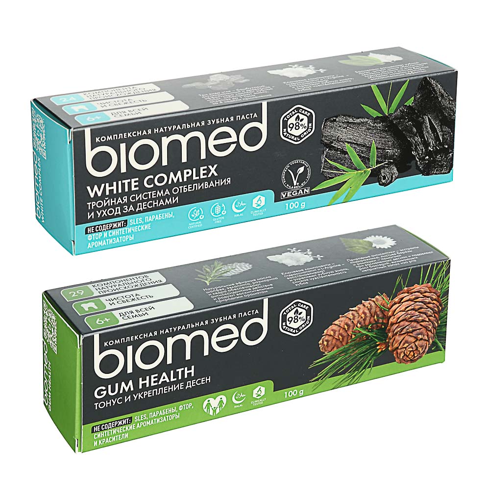 Зубная паста BIOMED Отбеливающая/Здоровье десен, 100г, арт.№ 981-041