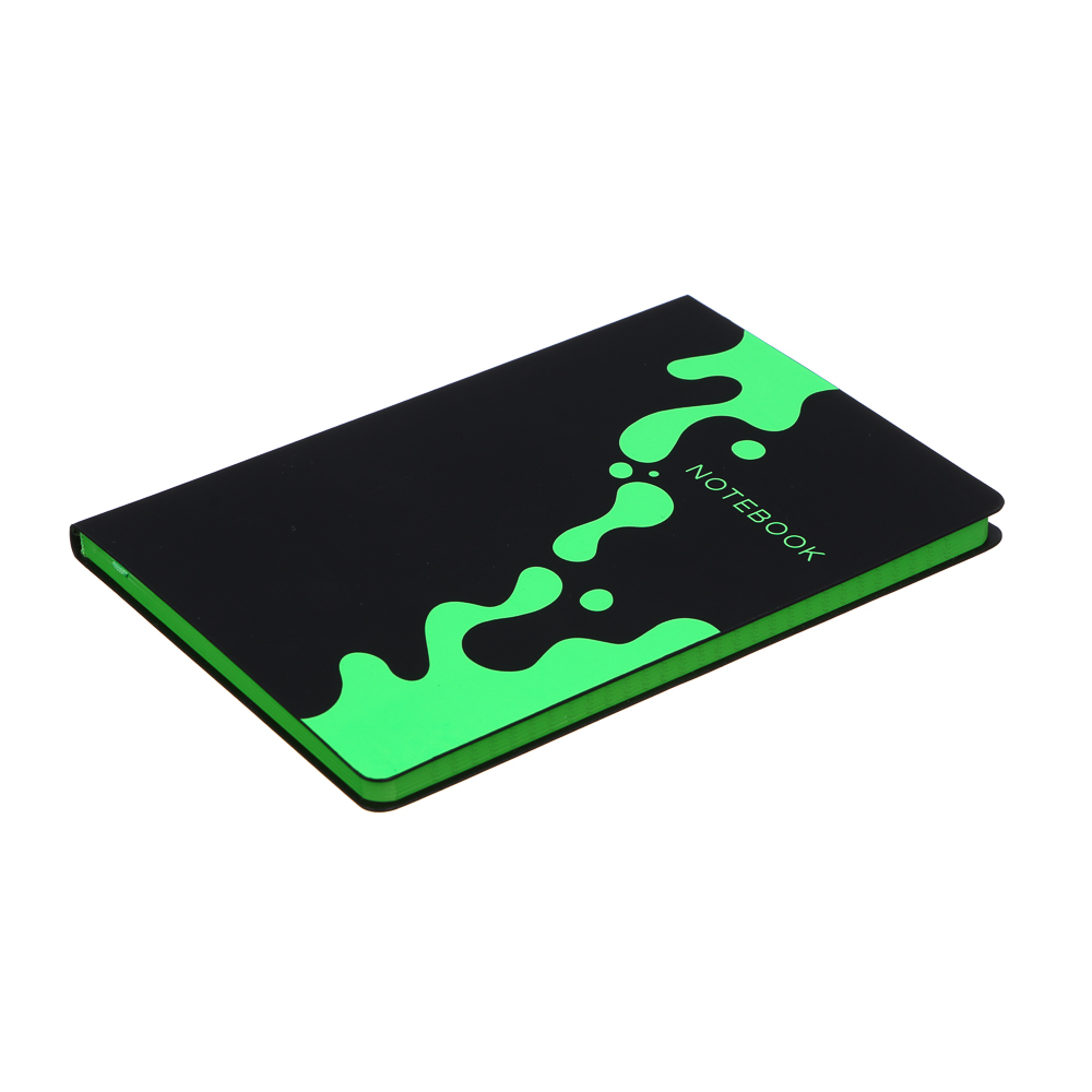 Бизнес - блокнот "НЕОН" А5, 192 стр., гибкая обл., иск.кожа "софт тач", цветной срез, 2 дизайна, арт.№ 572-205