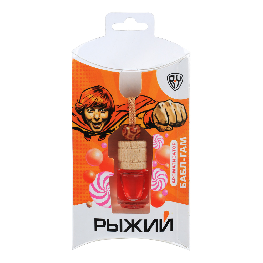 BY Ароматизатор подвесной Рыжий, бабл гам, океан, цитрус, тутти фрутти, новая машина, арт.№ 794-596