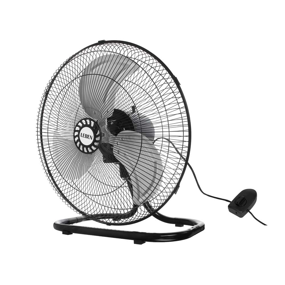 Вентилятор 2в1 напольный/настенный тм LEBEN 60Вт, 3 скорости, диаметр 50см, 220в, черный, арт.№ 243-013