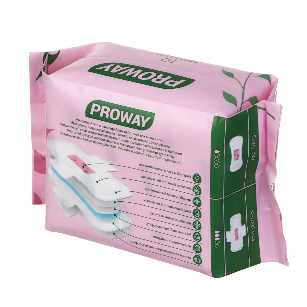 PROWAY Прокладки гигиенические Normal Plus, 10шт, арт.№ 941-034