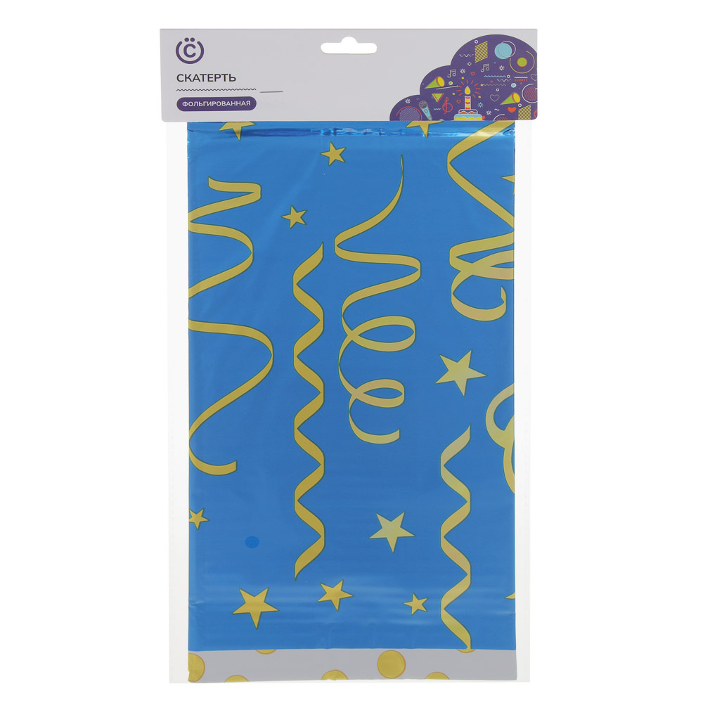ВСЁГАЗИН Скатерть праздничная, фольгированная, голография, 137x183 см, арт.№ 499-005