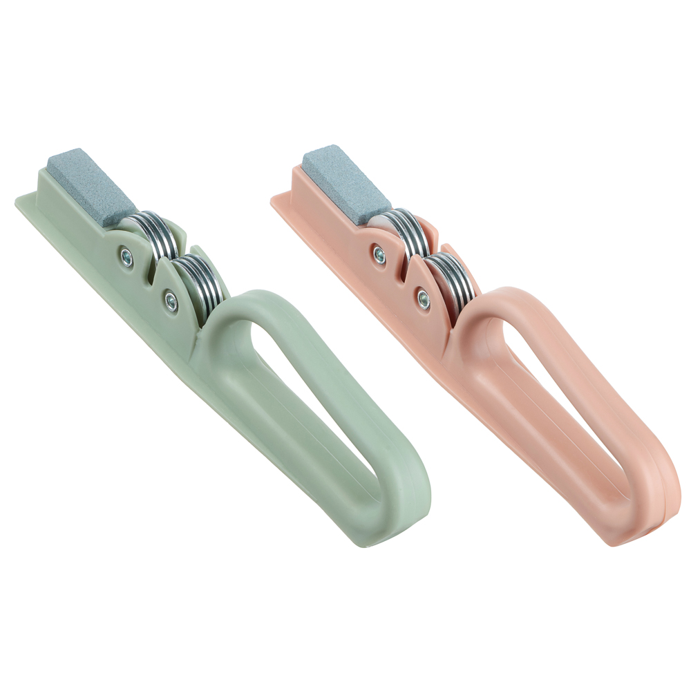 Ножеточка на блистере 19,5х4,5х3см, полипропилен, нерж. сталь, точильный камень, арт.№ 884-063