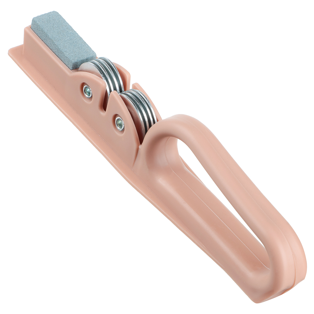 Ножеточка на блистере 19,5х4,5х3см, полипропилен, нерж. сталь, точильный камень, арт.№ 884-063