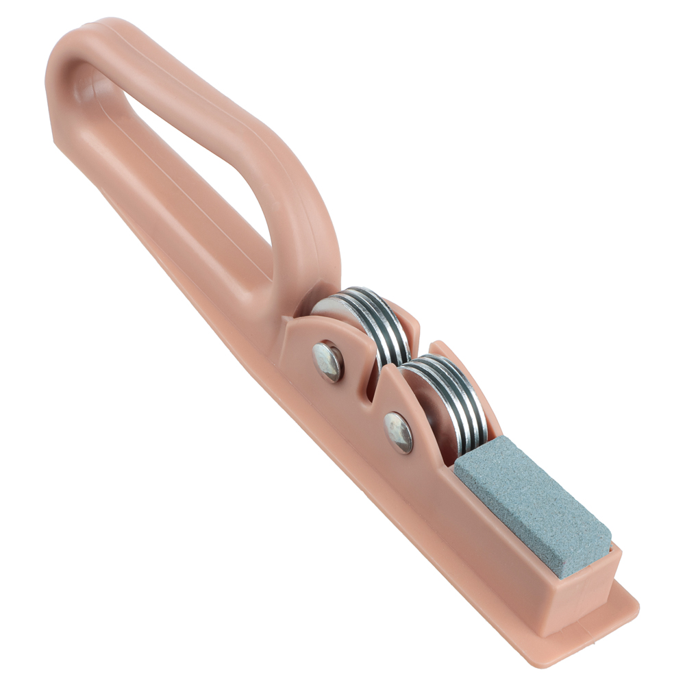 Ножеточка на блистере 19,5х4,5х3см, полипропилен, нерж. сталь, точильный камень, арт.№ 884-063