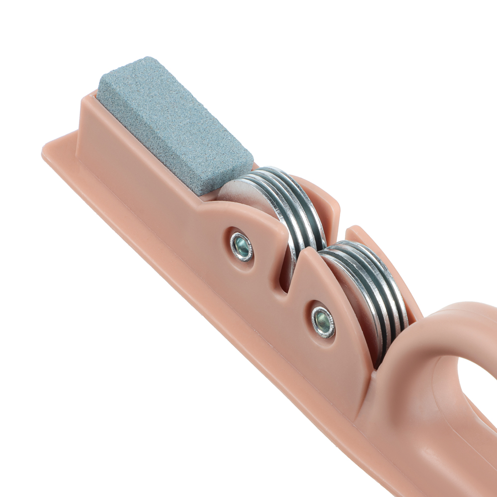 Ножеточка на блистере 19,5х4,5х3см, полипропилен, нерж. сталь, точильный камень, арт.№ 884-063