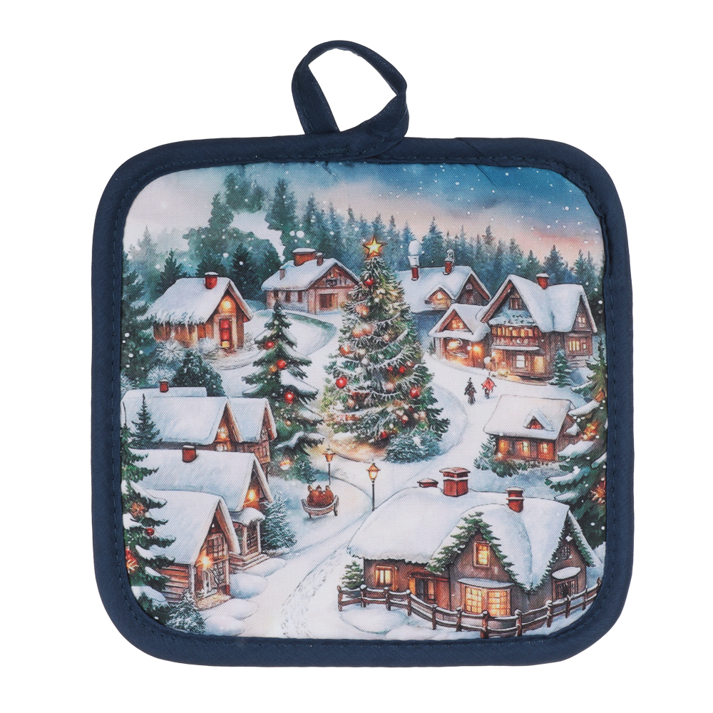 PROVANCE Нордик Прихватка, 17х17см, 100% полиэстер, домики, арт.№ 492-289