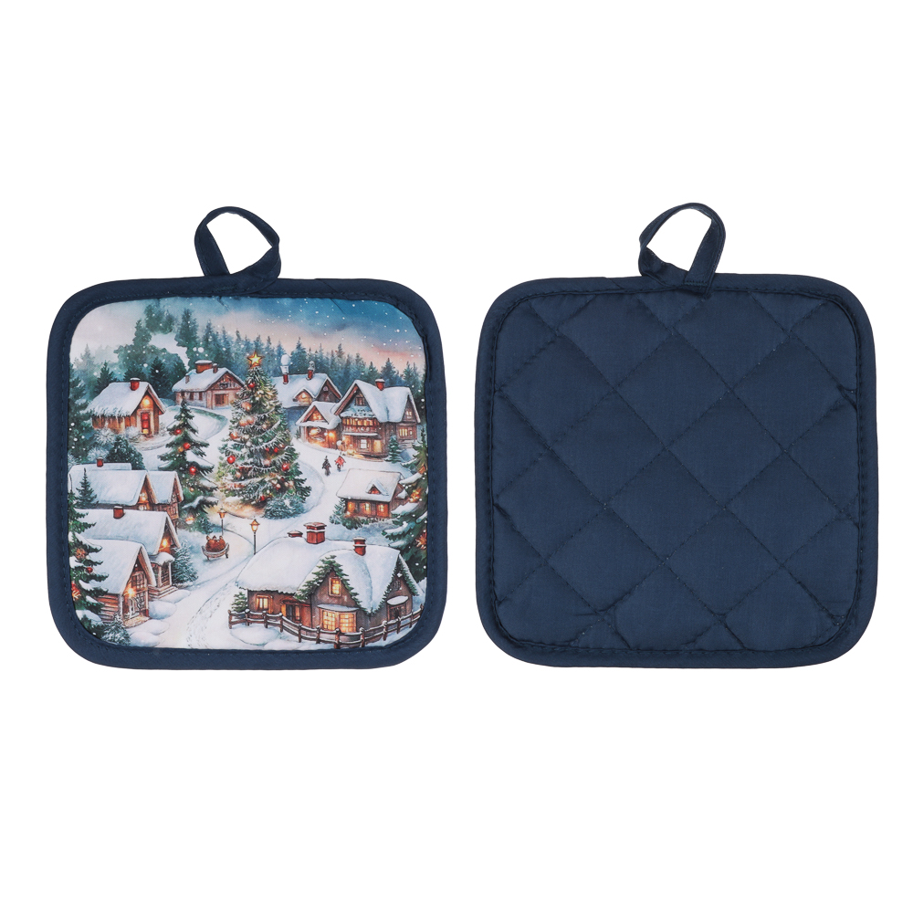 PROVANCE Нордик Прихватка, 17х17см, 100% полиэстер, домики, арт.№ 492-289