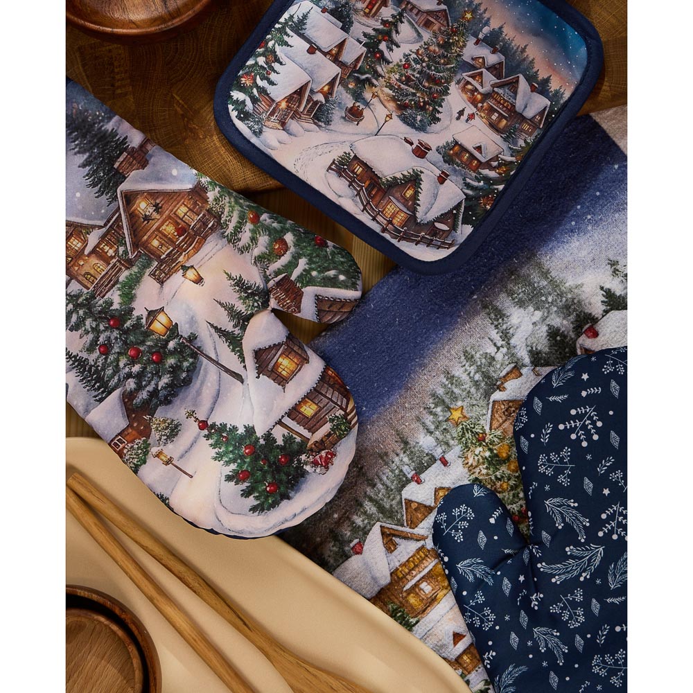 PROVANCE Нордик Полотенце кухонное, 38х63см, 55% хлопок, 45% полиэстер, домики, арт.№ 492-291