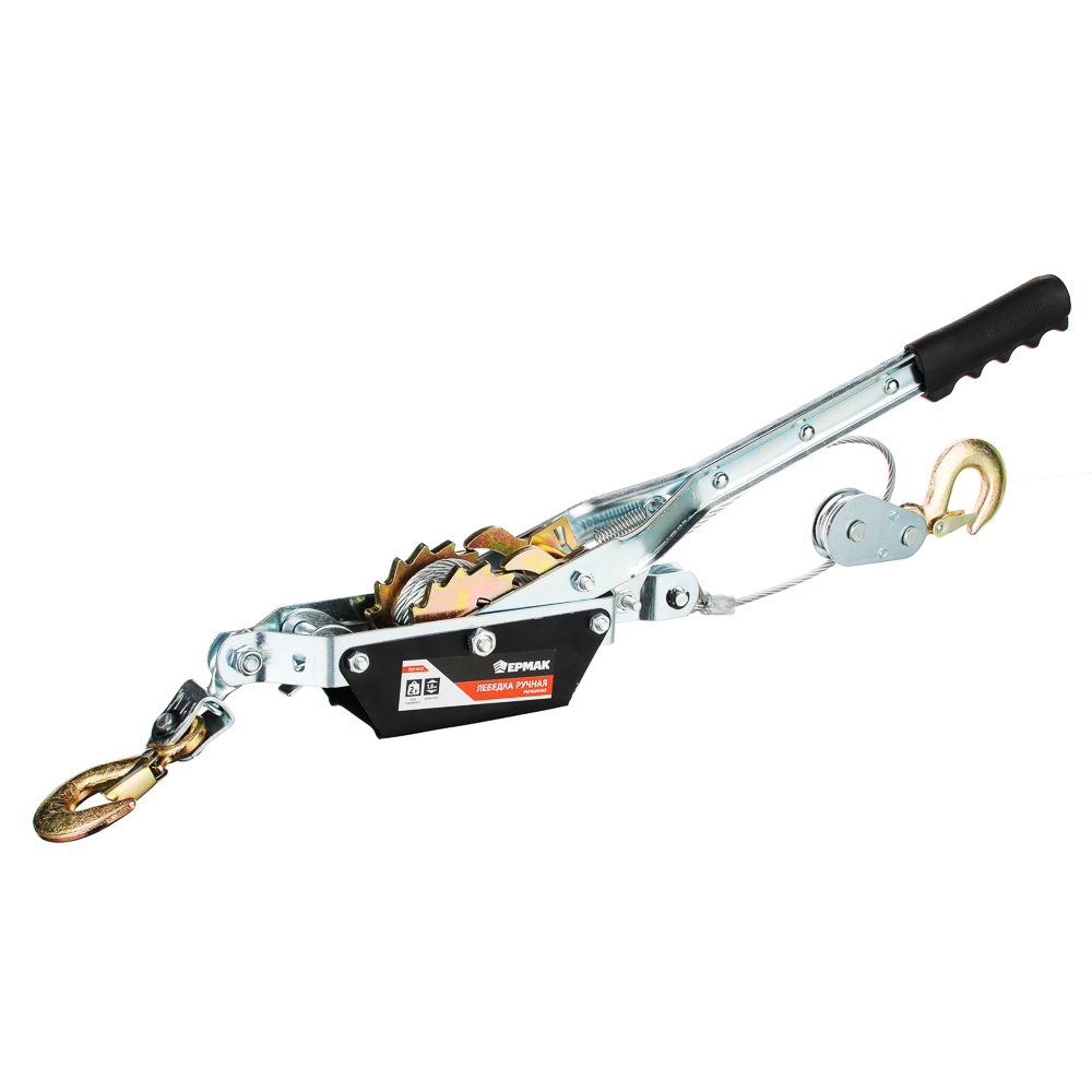 ЕРМАК Лебедка ручная рычажная 2т, длина троса 1,8м, арт.№ 737-012