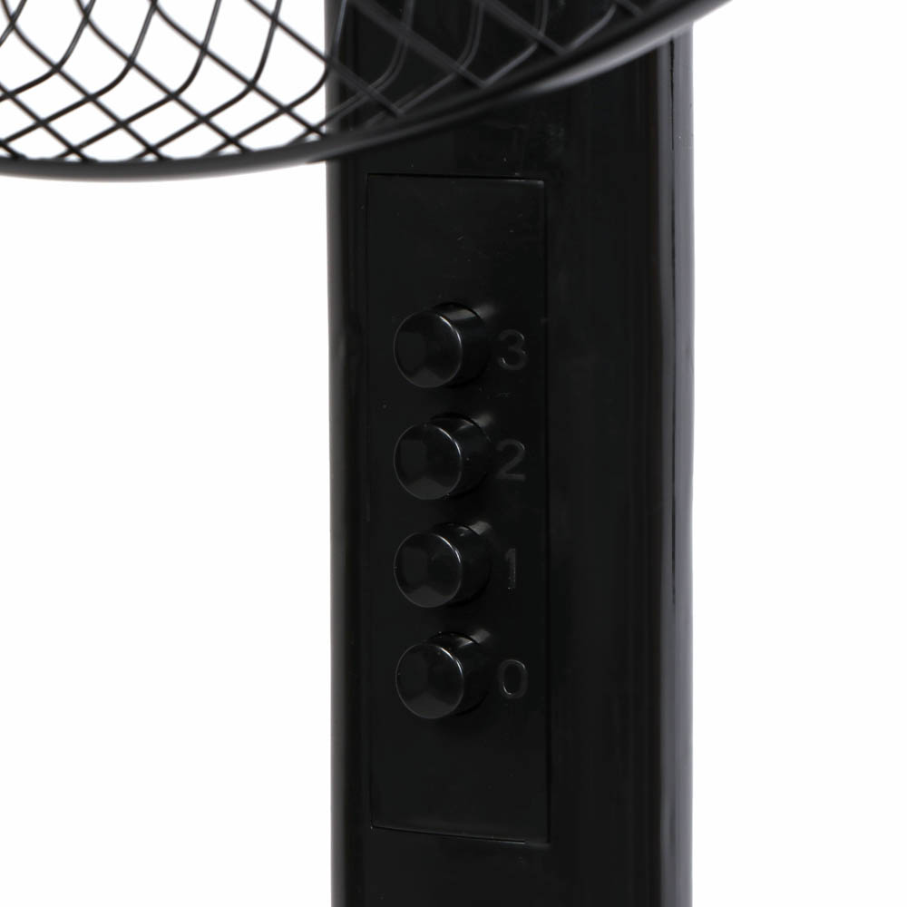 Вентилятор напольный тм LEBEN 45Вт, 3 скорости, диаметр 43см, 220в, черный (1шт в коробке), арт.№ 243-035