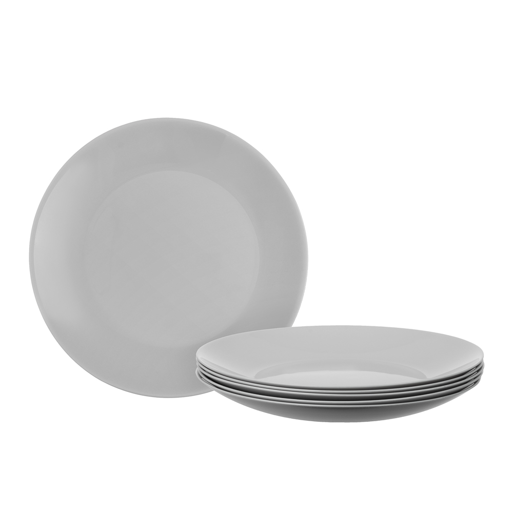 MILLIMI Грей Набор столовой посуды 19 пр., опаловое стекло, круглый, арт.№ 818-235