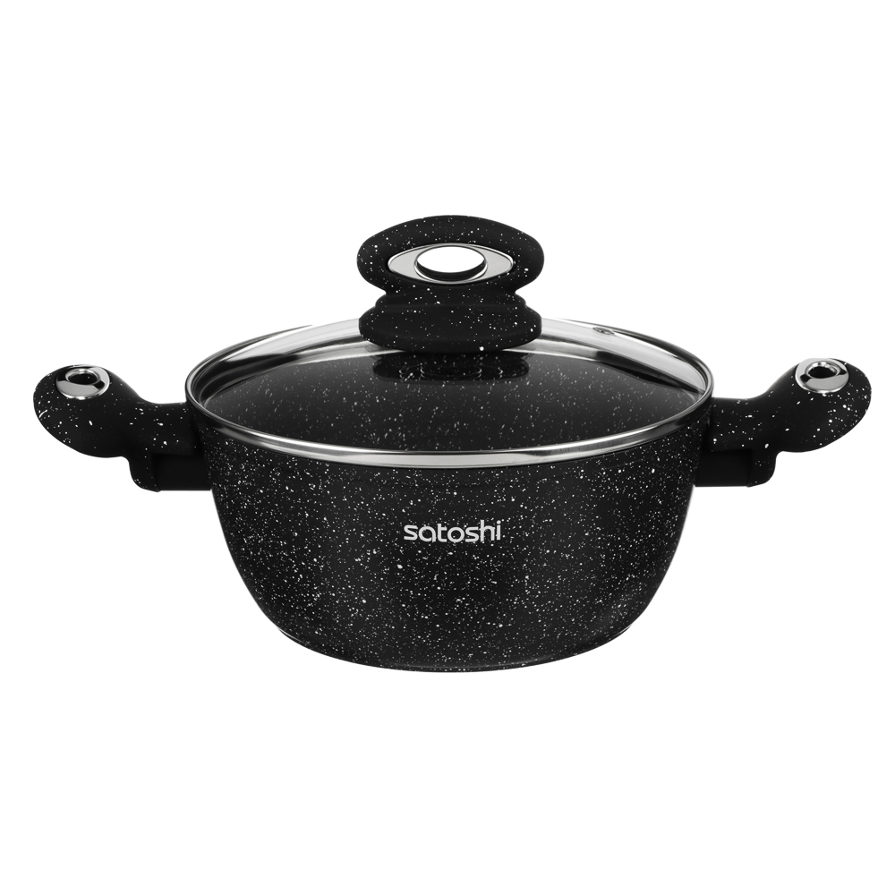 SATOSHI Валанс Наб.посуд.8пр, а/пр.покр.:кастр.+крышки:2.3л;3.8л; ковш+крышка1,3л;сков.24,28см, арт.№ 846-622