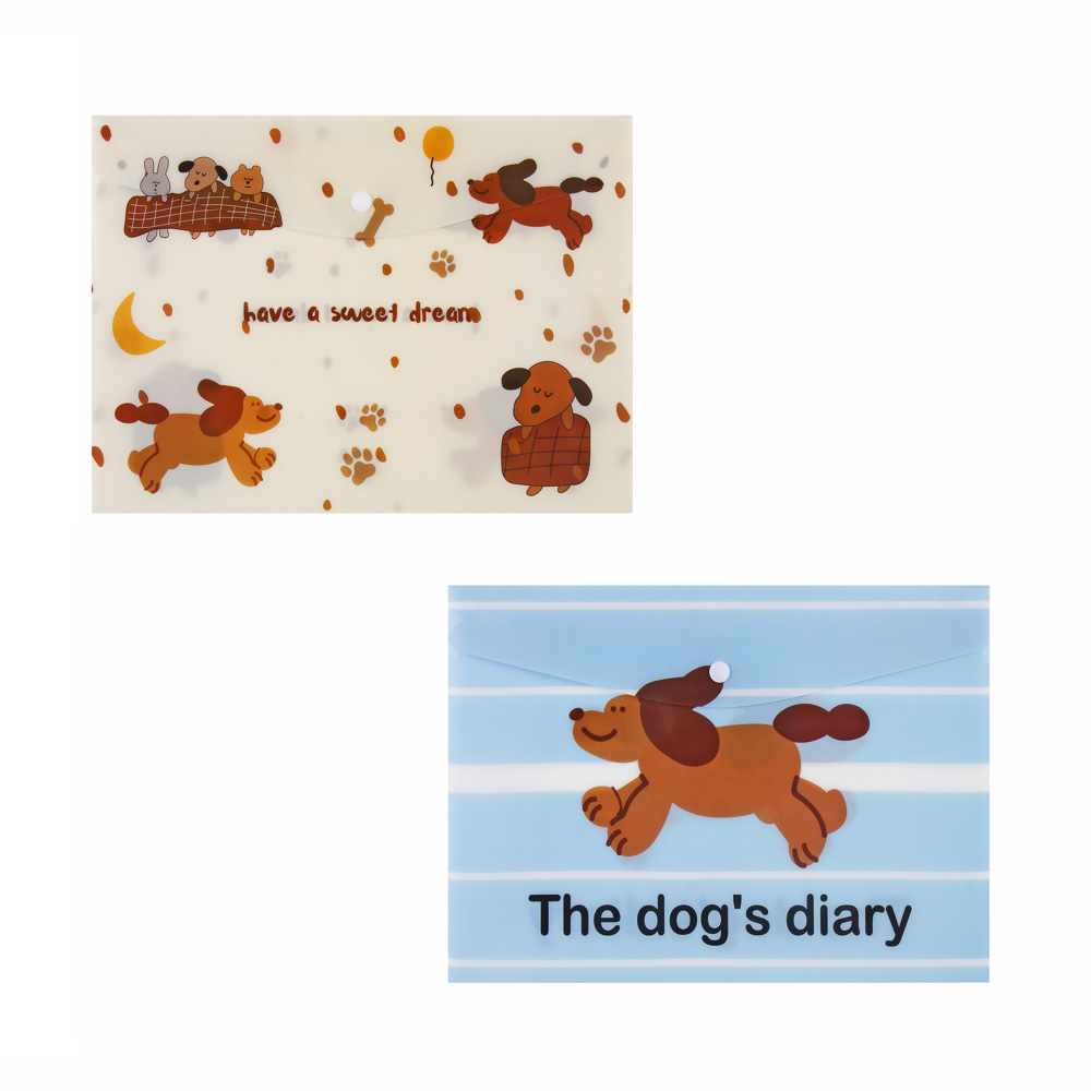 Папка с кнопкой А4 33х23см, "Минисо Стайл", 200мкм, ПП, 2 дизайна, арт.№ 524-359