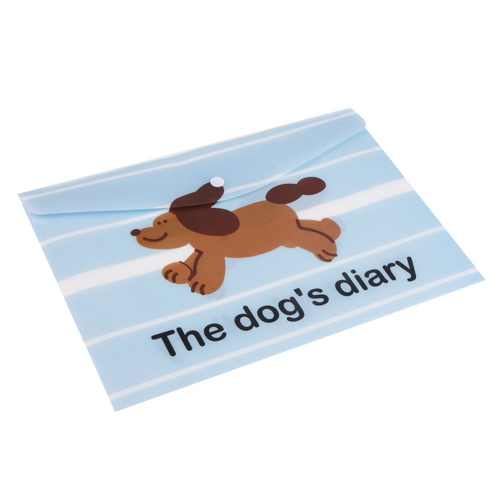 Папка с кнопкой А4 33х23см, "Минисо Стайл", 200мкм, ПП, 2 дизайна, арт.№ 524-359