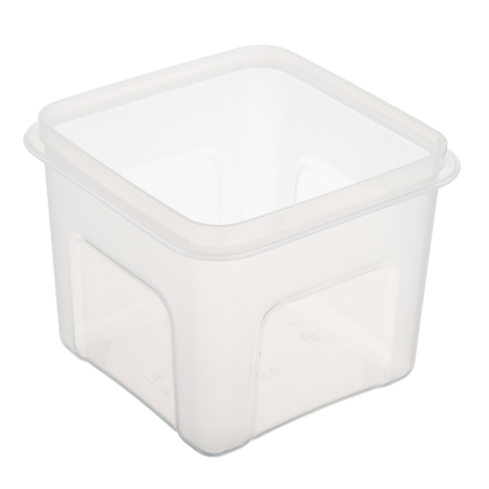 Контейнер для продуктов с защелками квадратный 0,9л, пластик, арт.№ 861-338