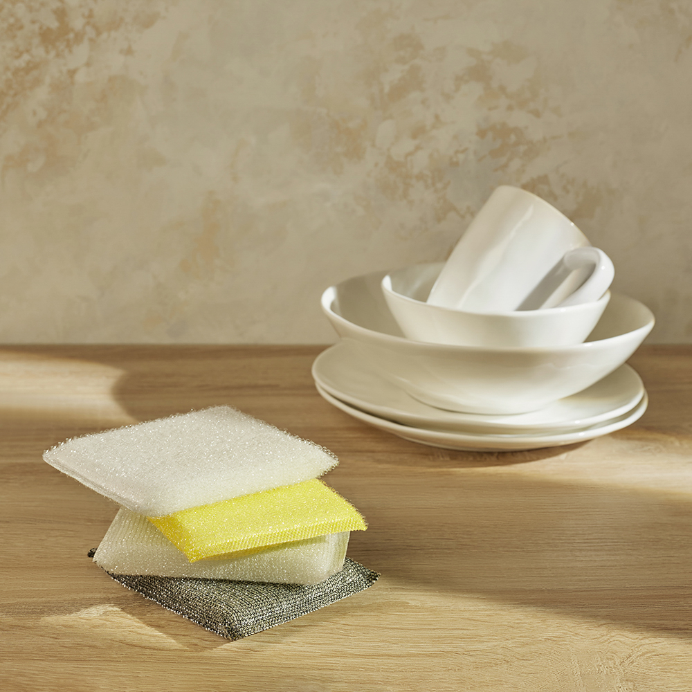 Губки для мытья посуды тм VETTA, 4 шт, 8х12см, поролон, арт.№ 441-164