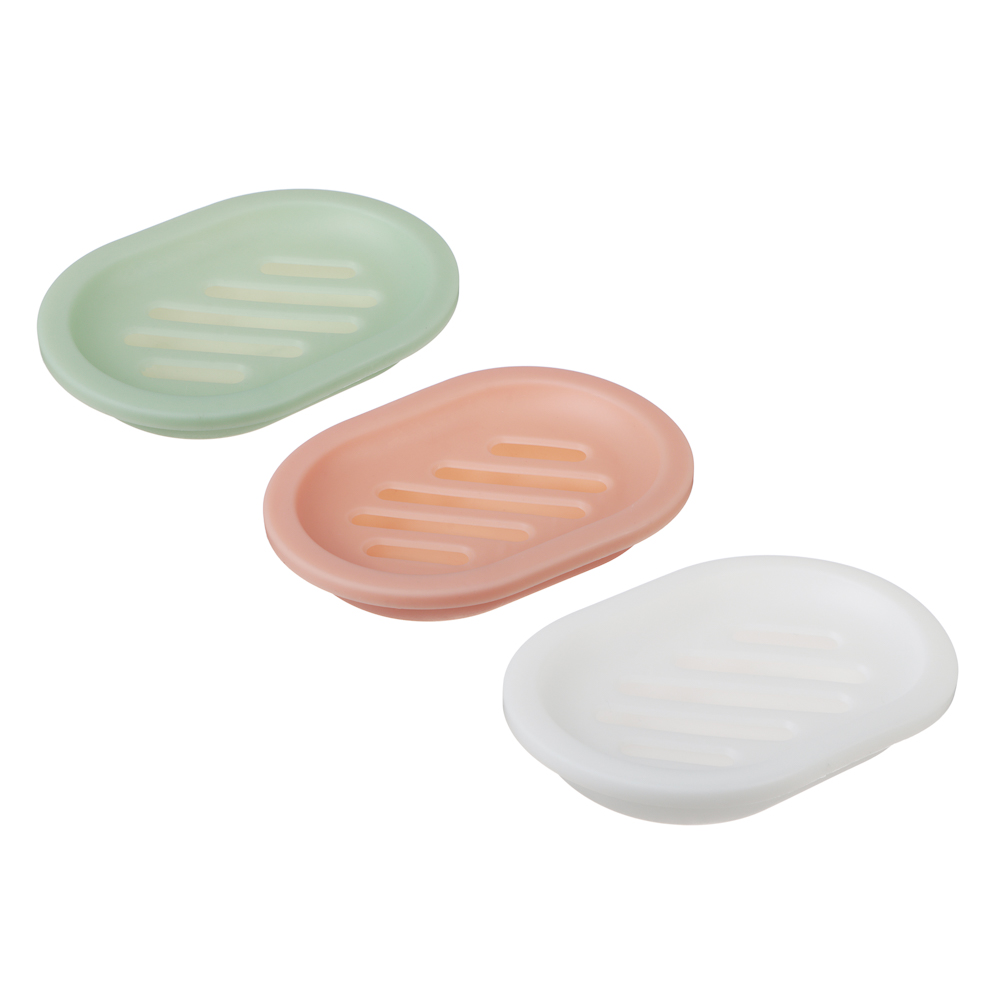 VETTA Мыльница с поддоном "Классика", полипропилен, 13x10x2,5см, 3 цвета, арт.№ 463-661