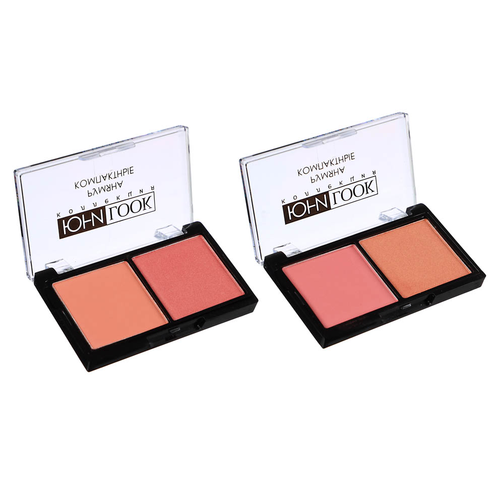 ЮНИLOOK Румяна компактные, 4,6гр, 2 тона, РК-19, арт.№ 330-326