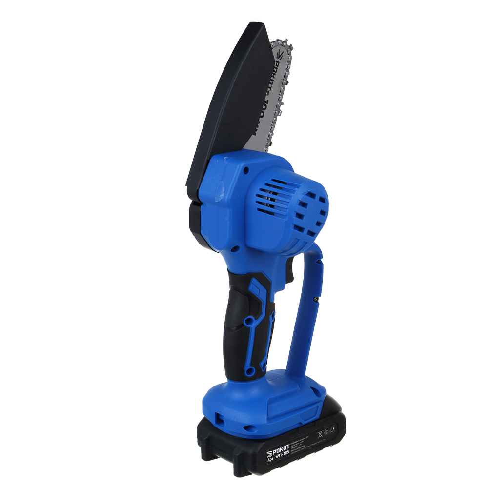 РОКОТ Электропила аккумуляторная, 1АКБ, шина 100мм, 2 А*ч Li-ion, арт.№ 691-185