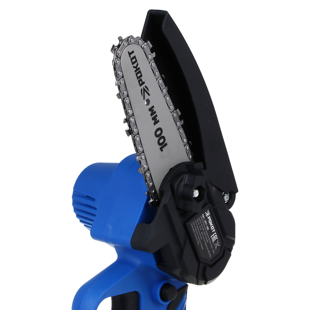 РОКОТ Электропила аккумуляторная, 1АКБ, шина 100мм, 2 А*ч Li-ion, арт.№ 691-185